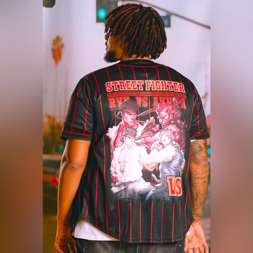 New Street Fighter Graphic Baseball Jersey